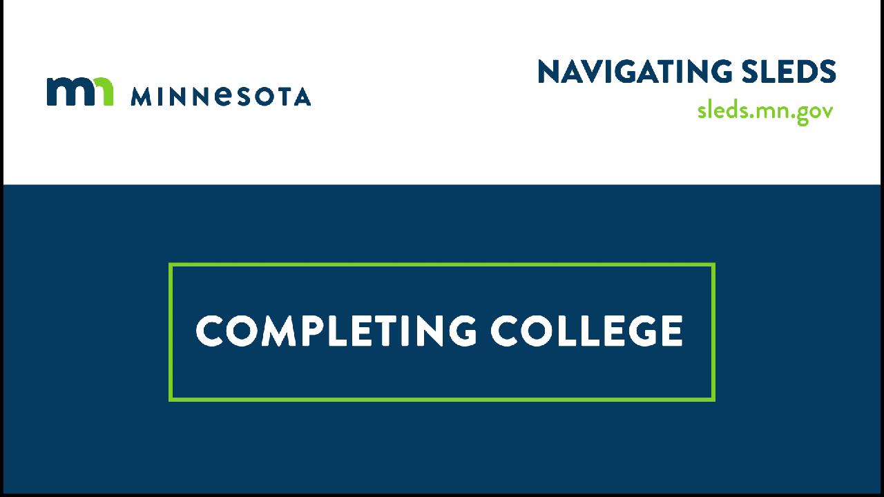 navigating sleds: completing college